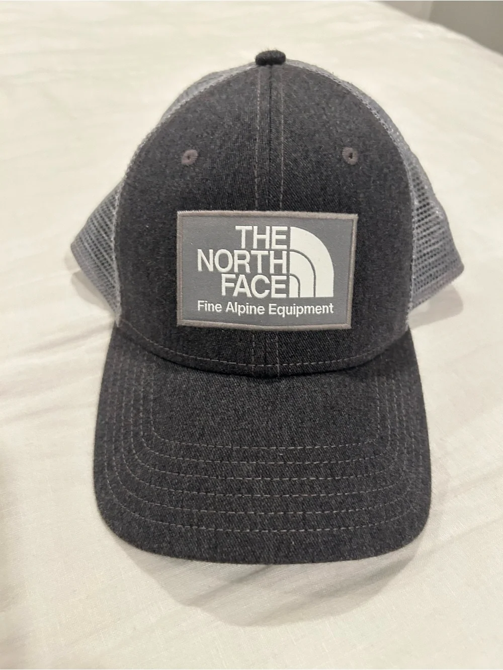 The North Face Gray Logo Trucker Hat